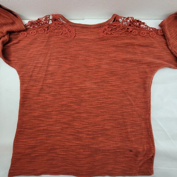Maurices Top Women's XXL Rust Orange Knit 3/4 sleeve Cotton - Picture 8 of 13